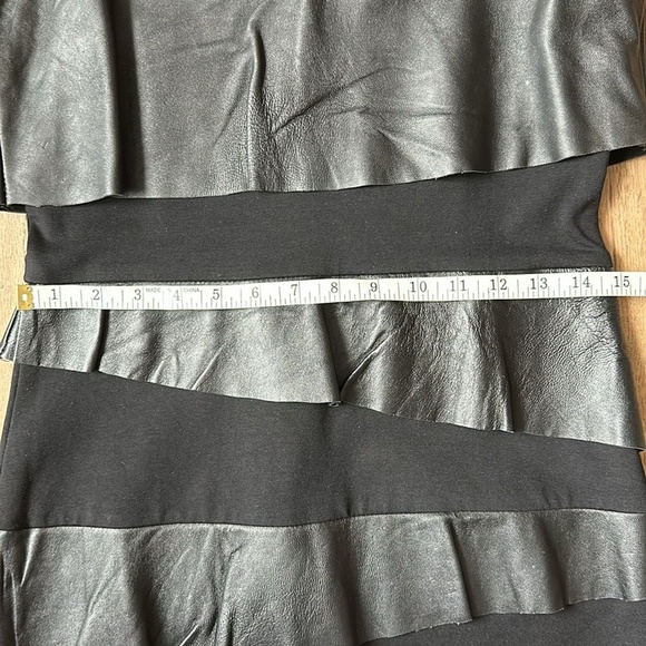 NWT Blaque Label Lamb Leather Bodycon Sheath Dress size L‎ - Picture 3 of 10